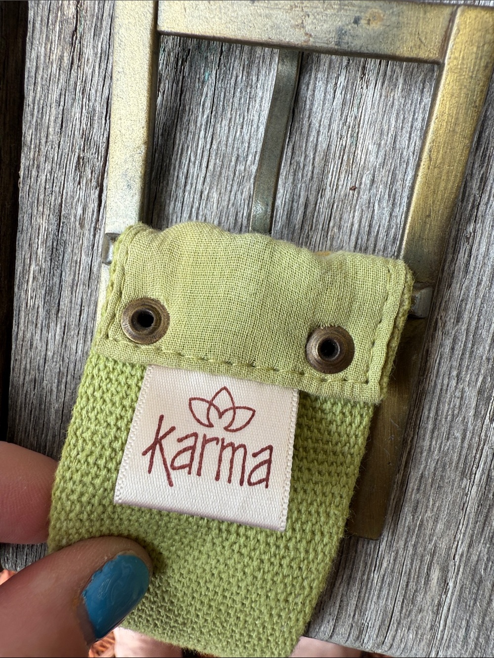 Karma Ladies M/L Hand-Embroidered Green Floral Belt - Picture 8 of 10